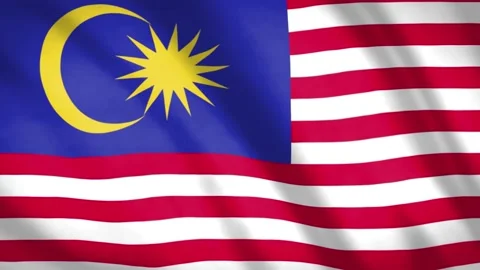 Malaysia Flag Video stock 188145161