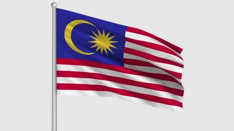 Malaysia Flag Stock Footage 208867191