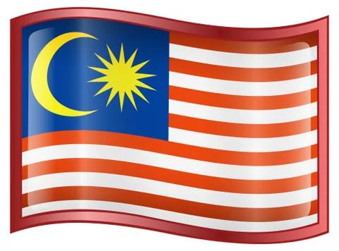 Malaysia flag icon. Stock Illustration