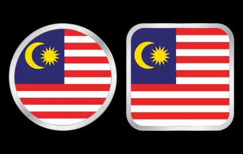 Malaysia flag icon Stock Illustration