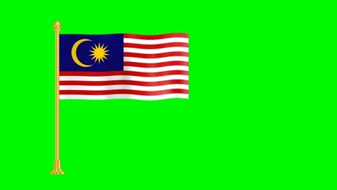 Malaysia flag illustration Stock Footage 197559819