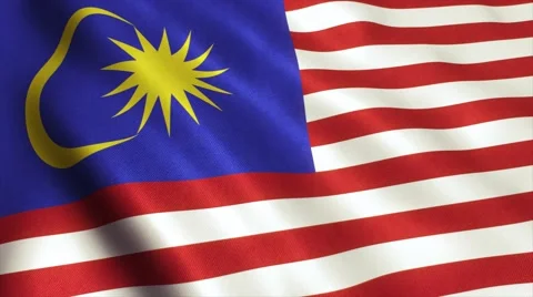 Malaysia Flag Loop Video Animation 4K Stock Footage 68051701