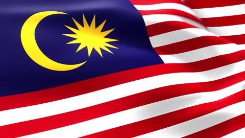 Malaysia Flag Looping Animation Background Stock Footage 251809501