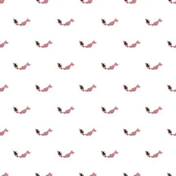 Malaysia flag map repeating pattern on white background Illustrazione stock