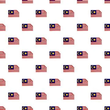 Malaysia flag pattern creating a national seamless background Stockillustratie