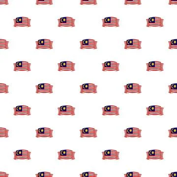 Malaysia flag pattern creating national seamless background texture 스톡 일러스트