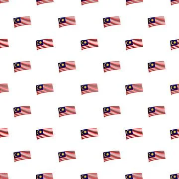 Malaysia flag pattern repeating background for patriotic design Stock Illustration