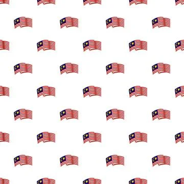 Malaysia flag pattern waving creating patriotic background イラスト素材