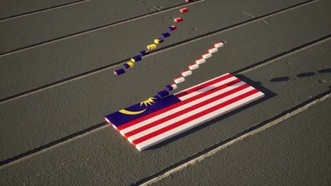 Malaysia Flag - Slow Motion Stock Footage 318816014