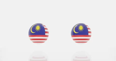 Malaysia flag symbol Stock Footage 187609015