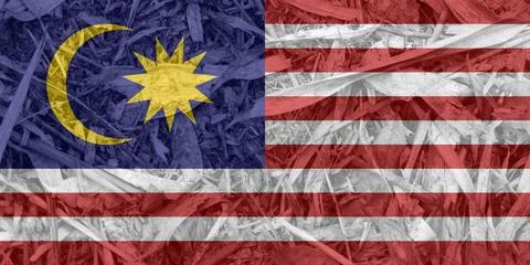 Malaysia flag texture as a background Illustrazione stock