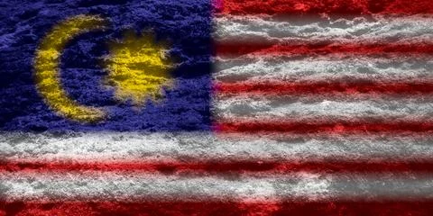 Malaysia flag texture as a background Stock Photos