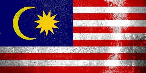 Malaysia flag texture as a background Stock Photos
