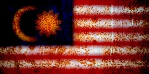 Malaysia flag texture as a background Stock Photos