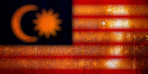 Malaysia flag texture as a background Stock Photos