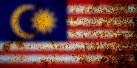 Malaysia flag texture as a background Stock Photos