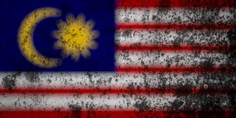 Malaysia flag texture as a background Stock Photos
