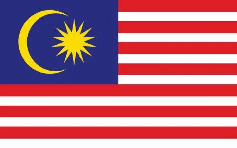 Malaysia flag vector graphic. Rectangle Malaysian flag illustration. Malaysia Stock-Illustration
