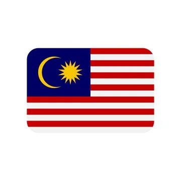 Malaysia flag vector icon on white background Stock Illustration
