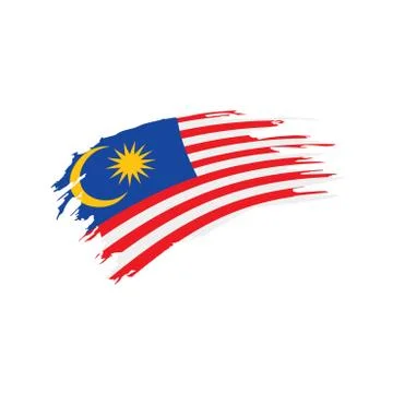 Malaysia flag, vector illustration Stock Illustration