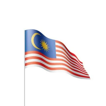 Malaysia flag, vector illustration Stock Illustration