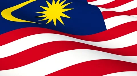 Malaysia flag waving Vídeo Stock 50203708