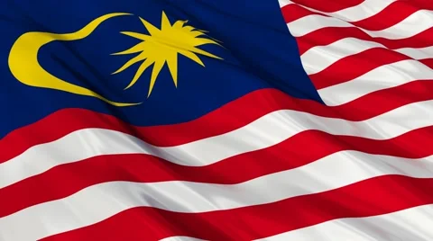 Malaysia flag waving. Seamless Vídeo Stock 48681605