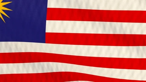 Malaysia flag waving white background loop 스톡 동영상 342962028
