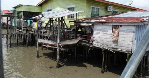 MALAYSIA FLOATING HOUSE 動画素材 100851949