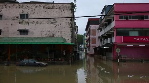 Malaysia Floods Force Tens Of Thousands ... | Stock Video | Pond5