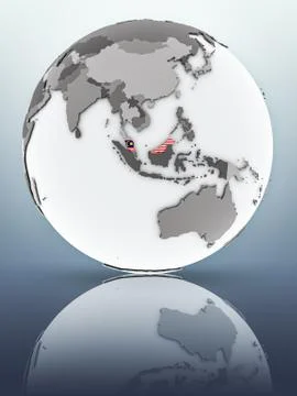 Malaysia on globe Stock Illustration