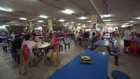 Malaysia Hawker Centre Stock Footage
