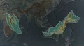 Malaysia - hub of the world. Relief 4k or 4k+ Resolution