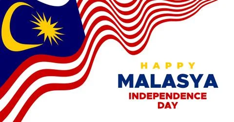 Malaysia Independence Day Banner. 31st August Malaysia National Day Background Stock Illustration