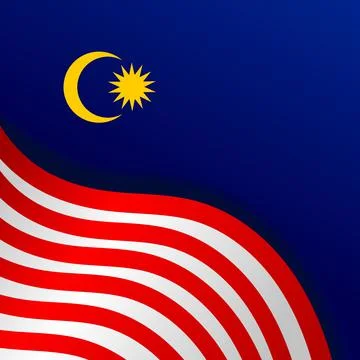 Malaysia independence day flat vector poster background Stock Illustration