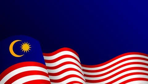 Malaysia independence day flat vector background 库存插图