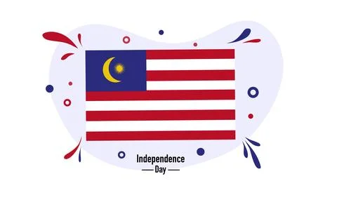 Malaysia independence day vector background Illustrazione stock