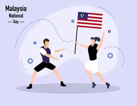 Malaysia independence day vector background Stock Illustration