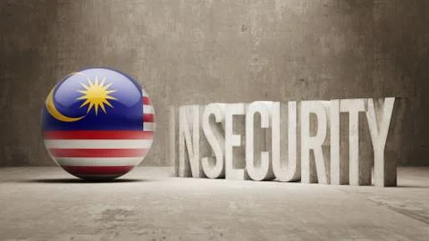 Malaysia. Insecurity Concept. Stock Illustration