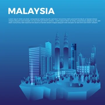 Malaysia landmark Stock Illustration