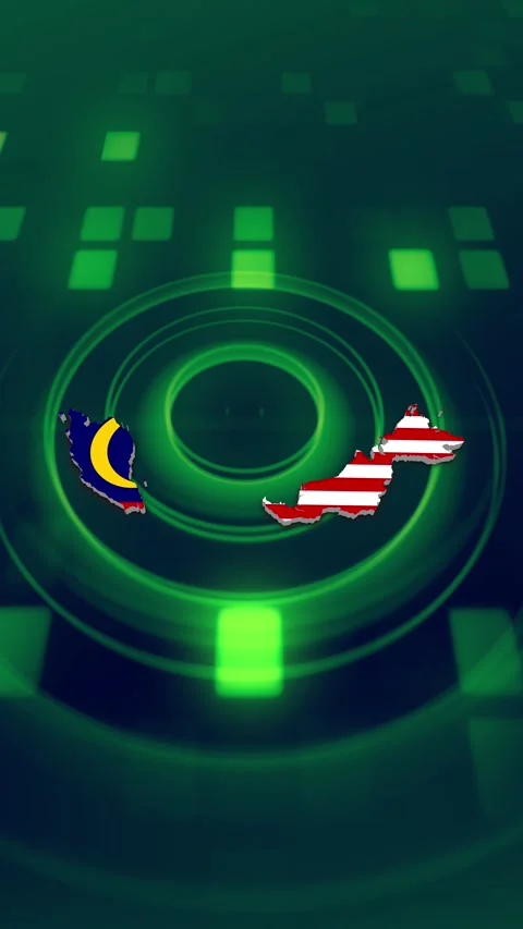 Malaysia Map and Flag Background Video stock 347125545