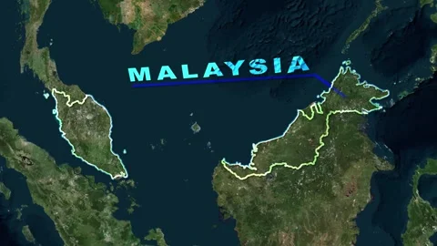 Malaysia Map Animation Stock Footage 273717419