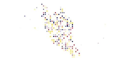 Malaysia Map Formed By Abstract Circle Motions Stock Footage 316759537