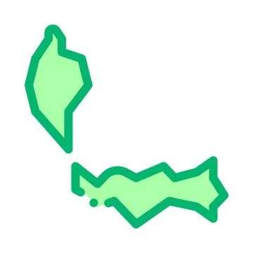 Malaysia on map icon vector outline illustration Illustrazione stock