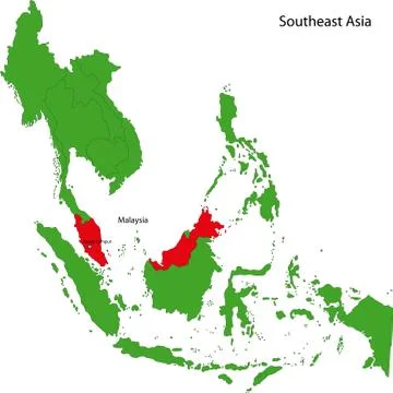 Malaysia map Stock Illustration