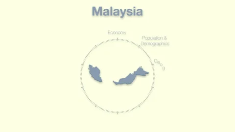 Malaysia MAP revealingmotion graphics data elements Stock Footage 339870437