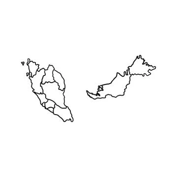Malaysia map vector design template illustration Stock Illustration