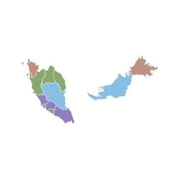 Malaysia map vector design template illustration 스톡 일러스트