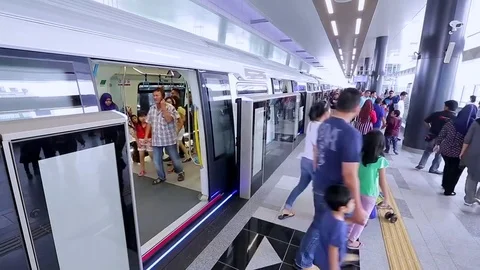 Malaysia MRT Train Stock Footage
