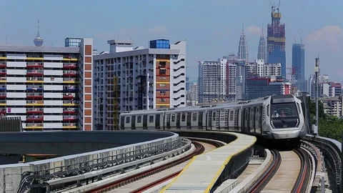 MALAYSIA MRT TRAIN Stock Footage 80749259